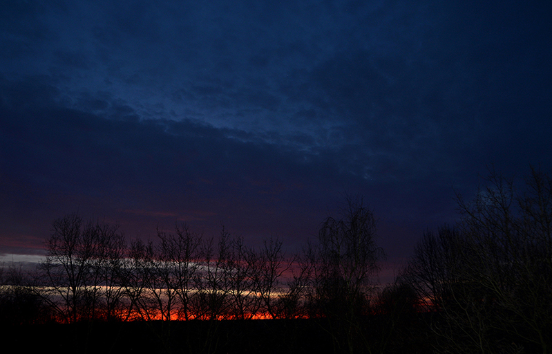 De eerste kleurrijke strepen van het morgenlicht verschijnen aan de horizon - Foto: ©Louis Fraanje