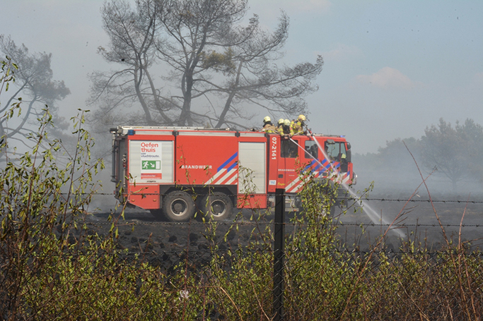 Brandweer blust op NP Hoge Veluwe - Foto: ©Florus van den Berg