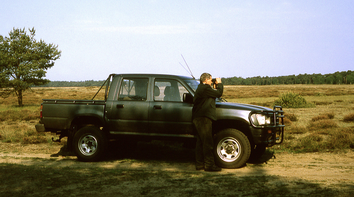 Jan Venema en jeep