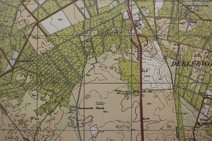  Een deel van het Deelense Veld anno 1930 – foto van uitsnede topografische kaart: Yvonne Arentzen