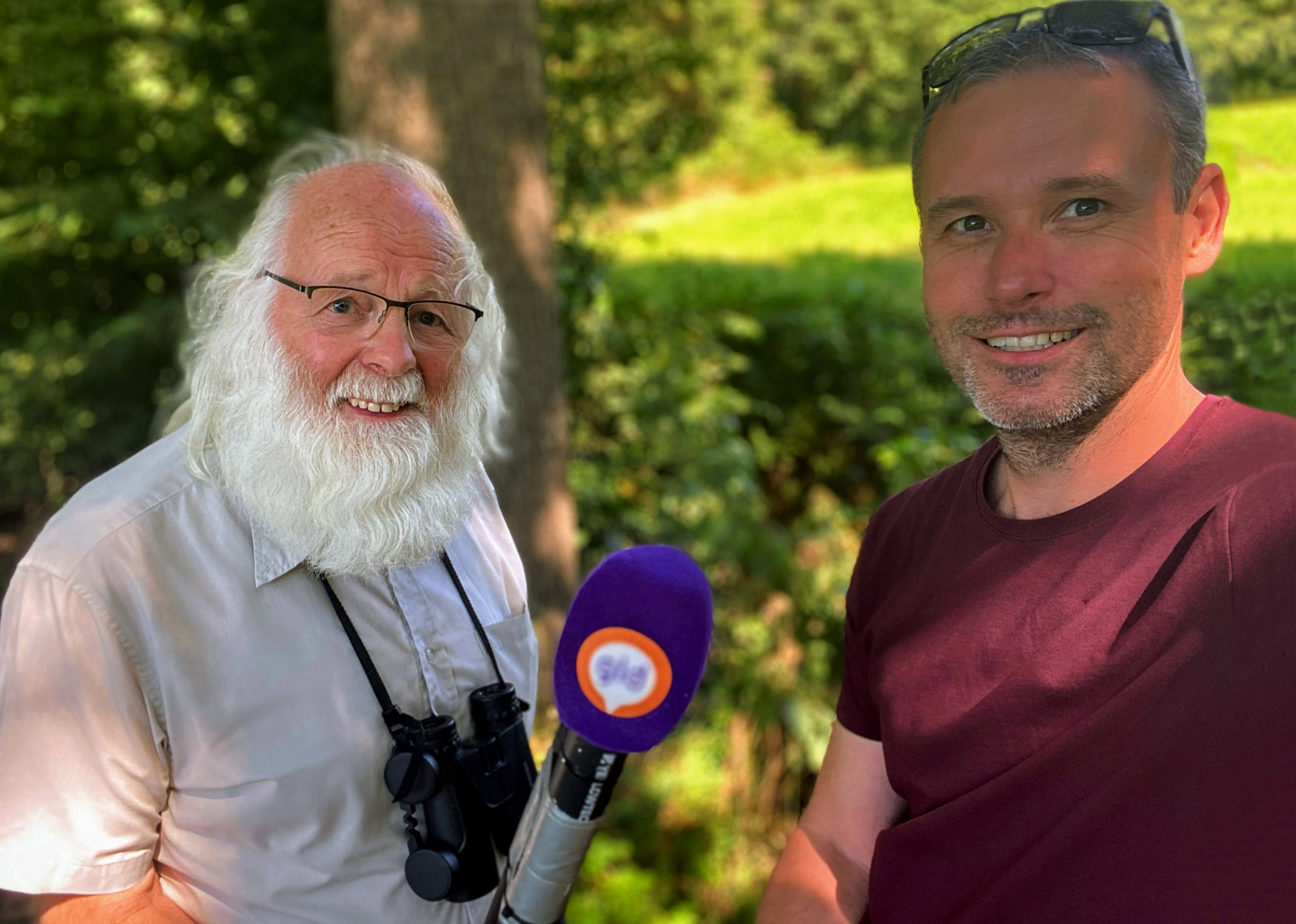 Het radio interview met Louis Fraanje door Laurens Tijink in "Het Paradijs" te Barneveld - Foto: ©Omroep Gelderland