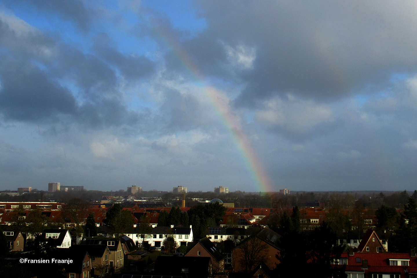 De regenboog boven Ede-Zuid - Foto: ©Fransien Fraanje