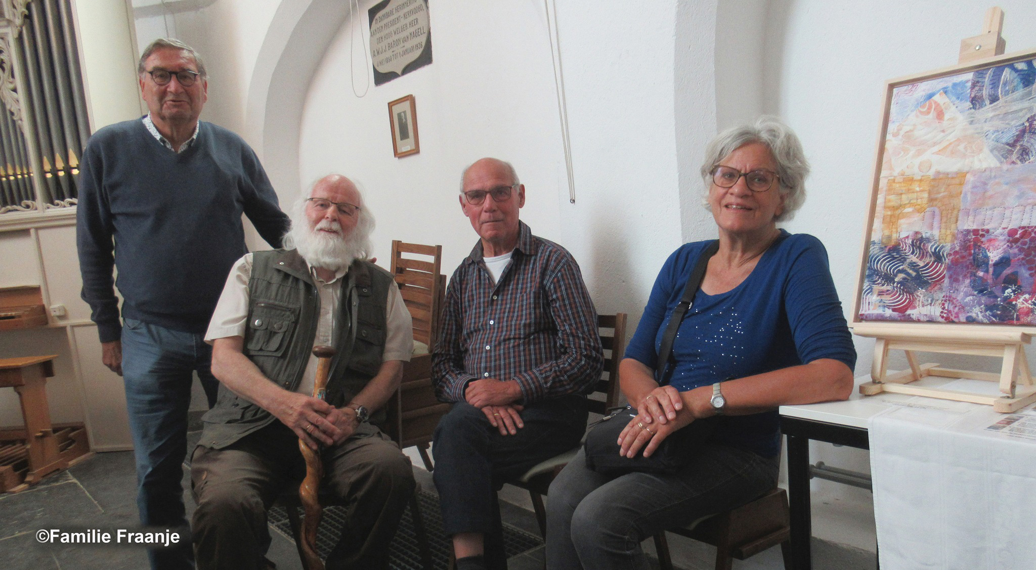 In de Oude Kerk te Barneveld na het zingen met Gert Schaap en Roek en Carla van Drenth  - Foto: ©Familie Fraanje