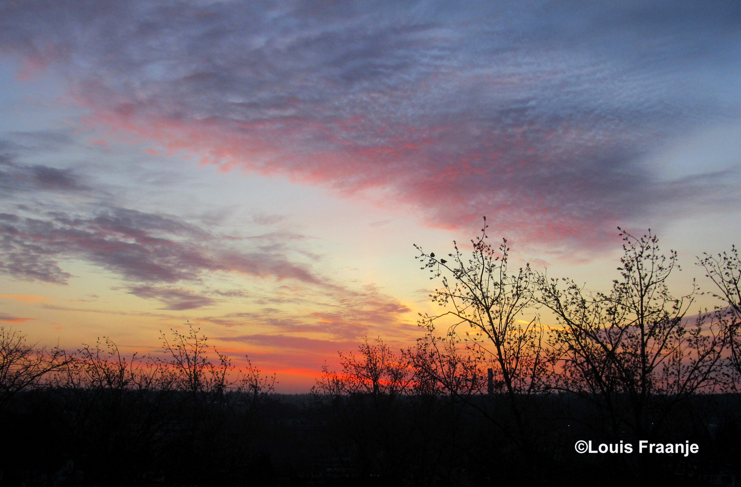 Vanochtend om 07.00 uur konden wij genieten van een schitterend ochtendgloren - Foto: ©Louis Fraanje